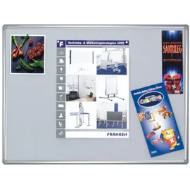 Franken Pinnwand 90 x 60 cm grau/silber
