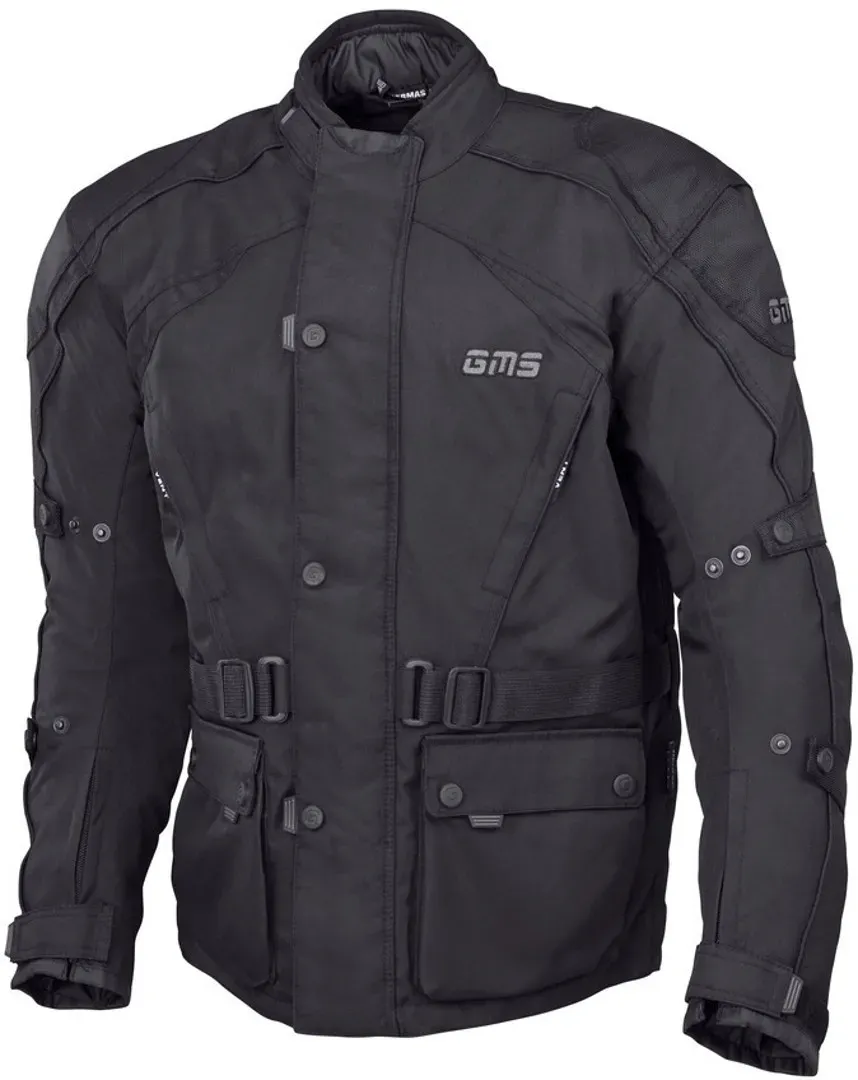 GMS Twister Motorrad Textiljacke, schwarz, Größe 2XL für Männer