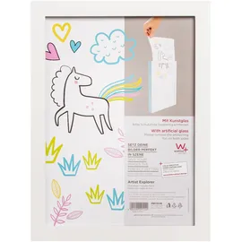 Walther Explorer weiß 21x29,7cm MDF-Rahmen mit Kunstglas f. 30 Blätter