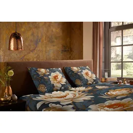 Muller Textil Iron Blumen Grau 135 x 200 cm + 2 x 80 x 80 cm