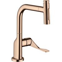 Hansgrohe Axor Citterio Select 2jet mit Ausziehbrause sBox polished red gold (39862300)