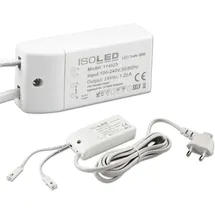 ISOLED LED Trafo MiniAMP 24V/DC, 0-30W, 200cm Kabel mit Flachstecker, sekundär 2 female Buchsen