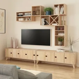 Astigarraga Bücherregal 140 x 36,2 x 33 cm Beige