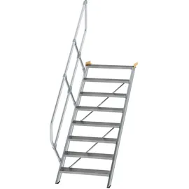 Günzburger MUNK Treppe 45° Stufenbreite 800 mm 8 Stufen Aluminium geriffelt - 600268