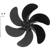 Kaminventilator Mit 6 Flügeln, Zubehör Für Holzöfen Aus Schwarzer Aluminiumlegierung, Universelles Ofenventilator-zubehör Für Holzöfen