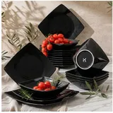 konsimo® Epiri Tafelservice 18-tlg. schwarz