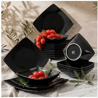 konsimo® Epiri Tafelservice 18-tlg. schwarz