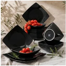 konsimo® Epiri Tafelservice 18-tlg. schwarz