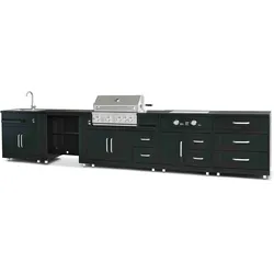 Oviala Business Outdoor-Küche 5 Elemente, davon 2 Kochmodule