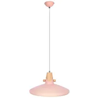 Nowa Esszimmerleuchte pink Hängelampe Retro Hängeleuchte holzoptik rosa, led