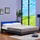 Home Deluxe LED Bett Astro 180 x 200 cm - Lattenrost I Polsterbett Design Bett inkl. Beleuchtung
