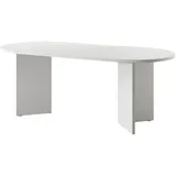 Selsey Esstisch oval, Weiß, 90x204 cm -