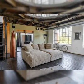 KAWOLA Big Sofa CADY Megacord taupe