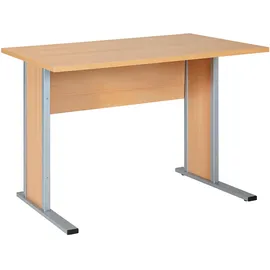 MÖBELPARTNER Schreibtisch Serie 4000 90 cm buche hell nachbildung