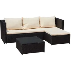 Gartenmoebel Bergen III schwarz beige