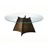 aea Transparenter Rundtisch 160 x 75 cm transparent