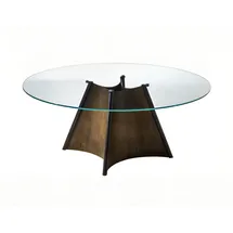 aea Transparenter Rundtisch 160 x 75 cm transparent