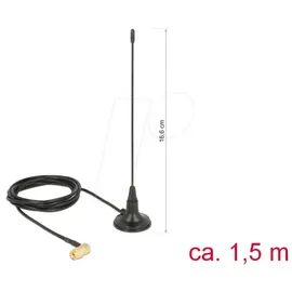 DeLock Magnetfuß-Antenne 480 MHz omnidirektional 2,5 dBi ungerichtet outdoor