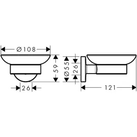 Hansgrohe Logis Universal Seifenschale Silber/Weiß