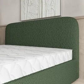 masseno Polsterbett, Grün, Holz, 140x200 cm, Schlafzimmer, Betten, Polsterbetten