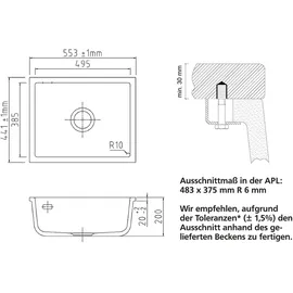 Systemceram Mera 50 U Magnolie + Handbetätigung