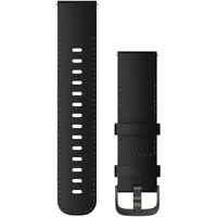 Garmin Schnellwechsel-armband, Leder schwarz/schiefergrau