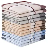 Coonoor Taschentuch 18 Stück Herren Stoff Taschentücher Set Größe 40x40 cm, (18-St)