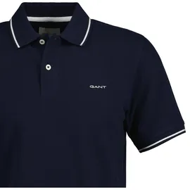 GANT Tipped Piqué Kurzarm-poloshirt Evening Blue M
