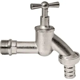 Magni Schlösser Auslaufventil Mit Schlauchverschraubung, Mit Knebel-oberteil, 1", Matt Chrom