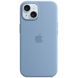 Apple Silikon Case mit MagSafe für iPhone 15 winterblau