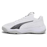 Puma Accelerate Jr Handball Shoe, White Black Concrete Gray, 33 EU