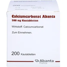 Abanta Pharma GmbH Calciumcarbonat Abanta 500 mg Kautabletten