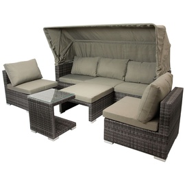 DEGAMO Lounge-Set Manacor 16-tlg. grau inkl. Polstern