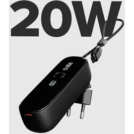 SBS Powerbank Hybrid 5000 mAh PD 20W mit integrierter Buchse