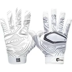 American Football - Handschuhe - Receiver-Handschuhe - Erwachsene (Weiß) WEISS|bunt|SCHWARZ L / XL