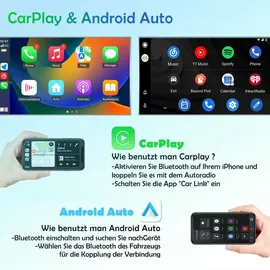 Awesafe 4+64GB Autoradio für Audi A4 S4 RS4 B6 B7 SEAT Exeo mit Wireless Carplay Android Auto 7 Zoll HD Touchscreen GPS Navigation