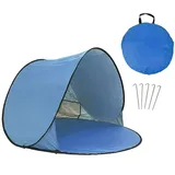 HSGAV Pop Up Strandzelt Tragbar Wurfzelt 1 Person UPF 50+ UV-Schutz Strandmuscheln, Automatisches Pop Up Zelt Wasserdichter Strandschutz mit Tragetasche für Den Innen- und Außenbereich,Navy Blue