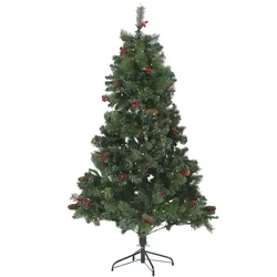 Künstlicher Weihnachtsbaum mit LED Beleuchtung 180 cm grün JACINTO