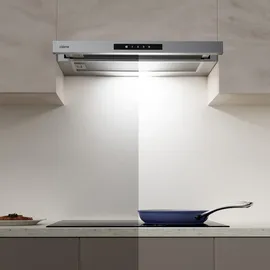 Ciarra VM6909AS Flachschirmhaube 60 cm Silber