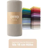 OTTO home Spannbettlaken Physalis Jersey 160 x  200 cm taupe