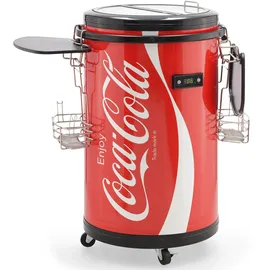 Salco SPC-55CC Coca Cola Party-Cooler Kühlschrank (50 l, 830 mm hoch, Rot)