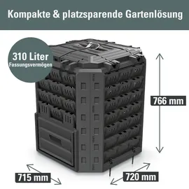 Prosperplast Komposter Compobox schwarz 310 L