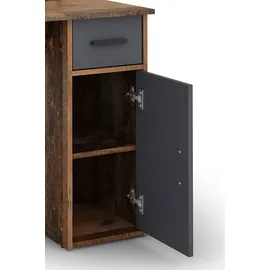 byLIVING Schreibtisch Diego old wood optik/anthrazit