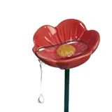 Keramik BlumenGarten Bienentränke, Keramik Blüten Bienentränke Balkon, Gartenstecker Blumen Vogeltränke, 27 cm Blumen Insektentränke, Vogelbad Futterstation, Blumentopf Zubehör Gartendekoration