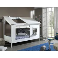 Vipack Hausbett Baumhaus 90 x 200 cm Kiefer lackiert weiß