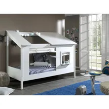 Vipack Hausbett Baumhaus 90 x 200 cm Kiefer lackiert weiß