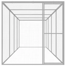 vidaXL Katzenkäfig 6x1,5x1,5 m Silber