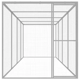 vidaXL Katzenkäfig 6x1,5x1,5 m Silber