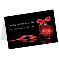 LUMA Weihnachtskarte Weihnachtskugel rot DIN B6