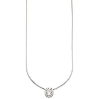 bruno banani Kette mit Anhänger »Schmuck Geschenk Silber 925 Halsschmuck Halskette Schlangenkette Stein«, mit Zirkonia (synth.), Korund (synth.) oder Spinell (synth.), 51461058-0 silberfarben-kristallweiß